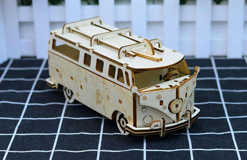3D Wooden Puzzle Volkswagen Fleetline Wooden Car Model