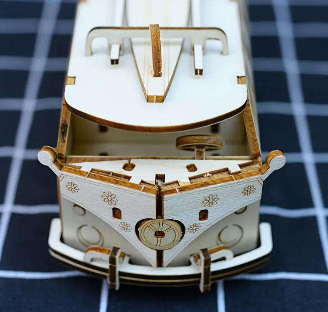 3D Wooden Puzzle Volkswagen Fleetline Wooden Car Model