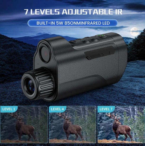 INSKAM Infrared Night Vision Scope 10X Magnification, 800m range, HD 1080P Digital Monocular