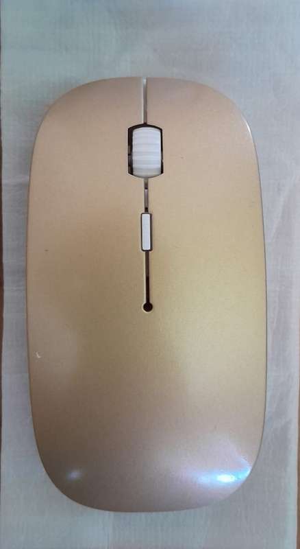 Keyboard and Mouse Set Wireless Bluetooth White and Old Gold