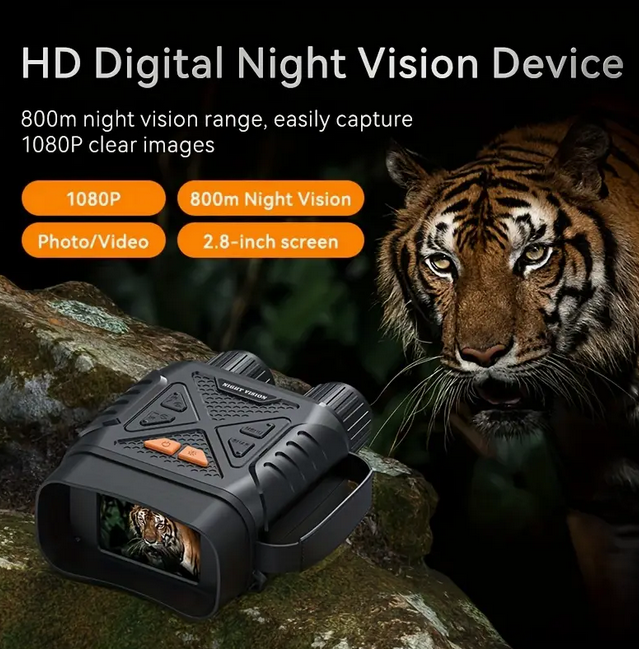 INSKAM Infrared Night Vision Scope 10X Magnification, 800m range, HD 1080P Digital Monocular