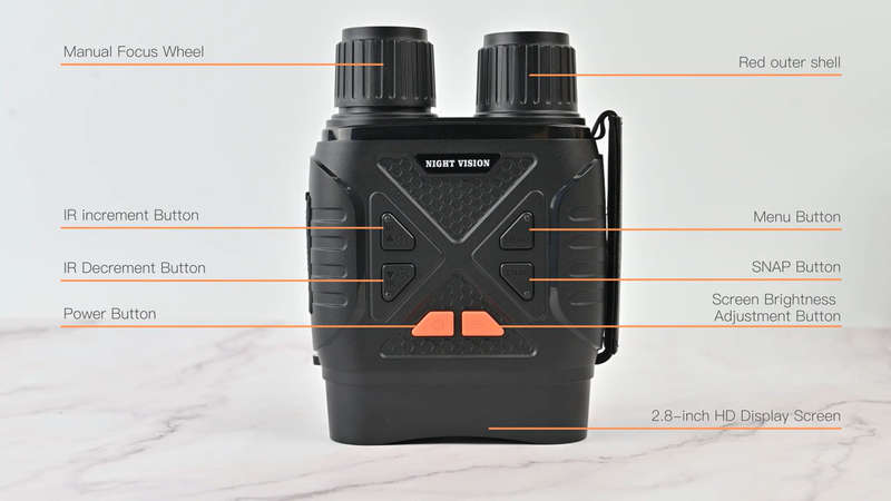 INSKAM Infrared Night Vision Scope 10X Magnification, 800m range, HD 1080P Digital Monocular