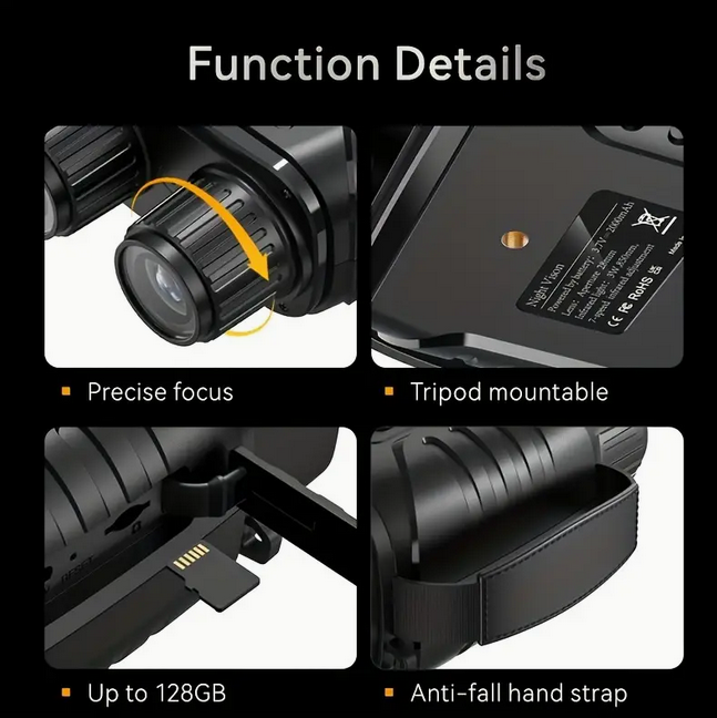 INSKAM Infrared Night Vision Scope 10X Magnification, 800m range, HD 1080P Digital Monocular