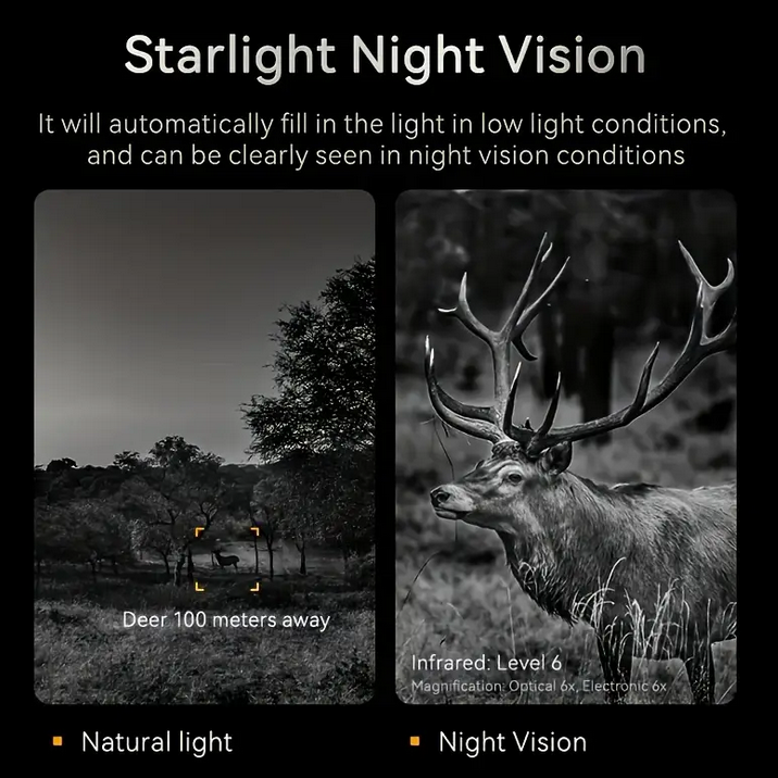 INSKAM Infrared Night Vision Scope 10X Magnification, 800m range, HD 1080P Digital Monocular