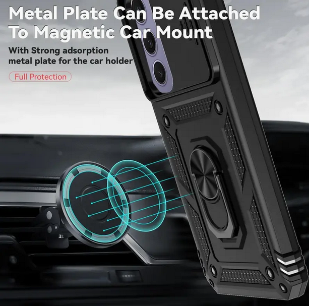 Samsung Galaxy A32 4G Heavy-Duty Phone Cover Slide Camera Lens Protection and Ring Stand