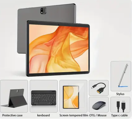 10.1 Inch Android 13 Tablet 12GB RAM 128GB SSD Octa-core with Accessories