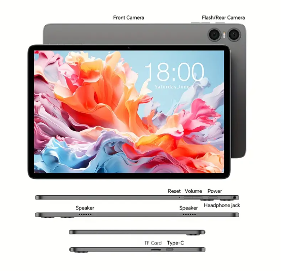 10.1 Inch Android 15 Tablet 12GB RAM 128GB SSD Octa-core with Accessories