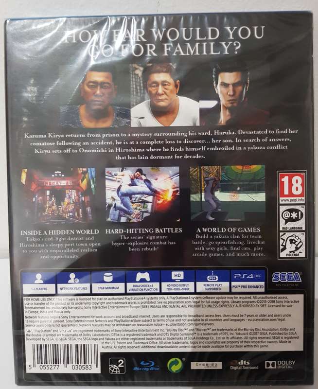 NEW ! PS4 YAKUZA 6 THE SONG OF LIFE - ESSENCE OF ART EDITION