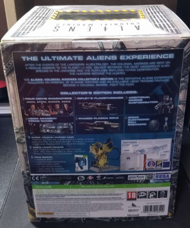 ALIENS COLONIAL MARINES COLLECTORS EDITION WITH POWERLOADER & ALIEN FIGURINE