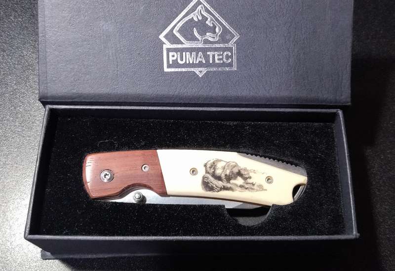 PUMA TEC FOLDER KNIFE BEAR MOTIF