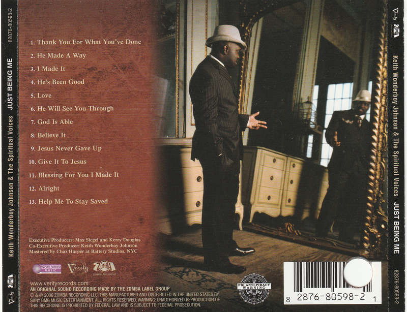 Keith Wonderboy Johnson & Spiritual Voices - Just Being Me CD Import