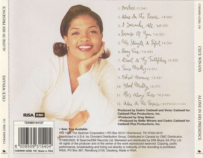 CeCe Winans - Alone In His Presence CD