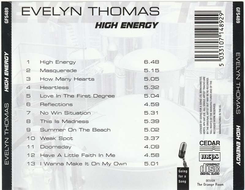 Evelyn Thomas - High Energy CD Import