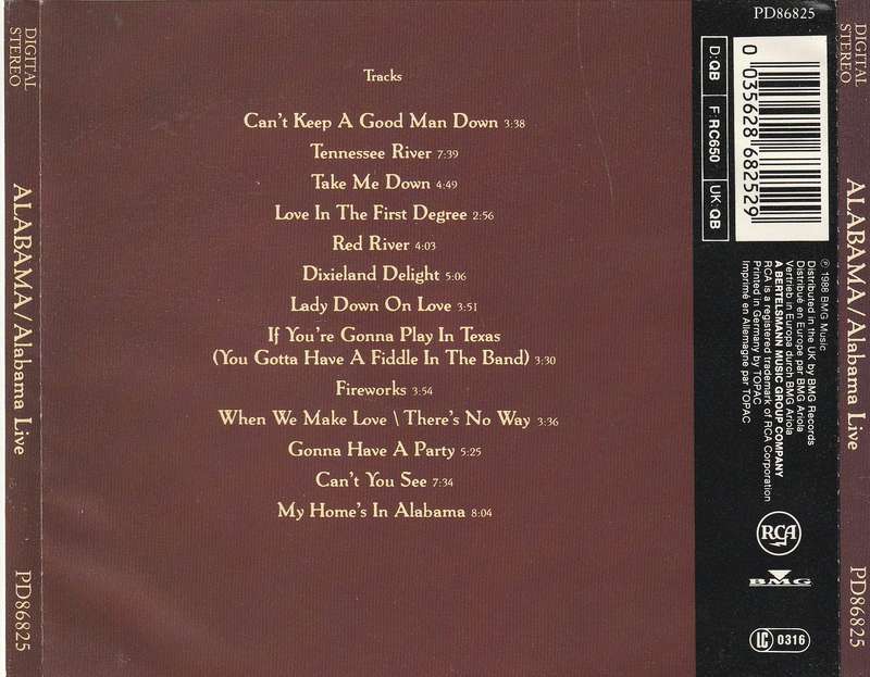 Alabama - Alabama Live CD Import