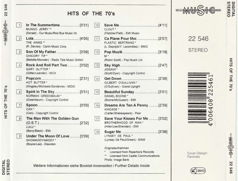 Various - Hits of the 70's CD Import