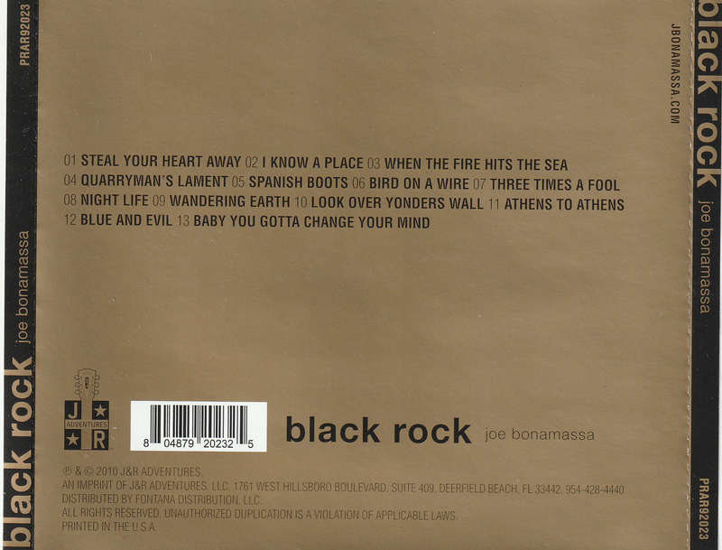 Joe Bonamassa - Black Rock CD Import