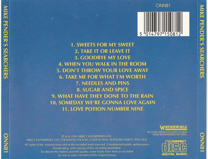 Mike Pender's Searchers - Mike Pender's Searchers CD Import