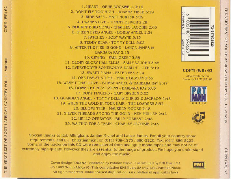 Various - Very Best of South African Country Volume 1 CD