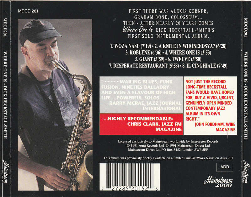 Dick Heckstall-Smith - Where One Is CD Import