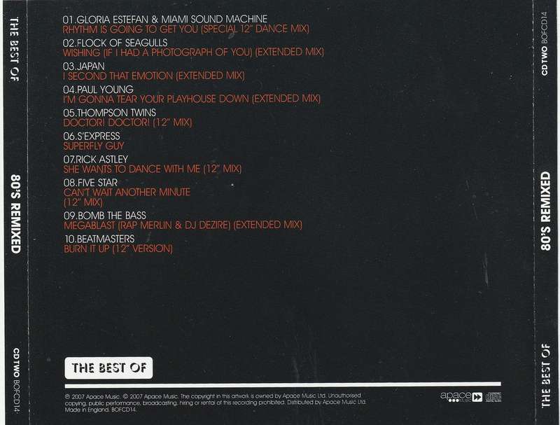 Various - Best of 80's Remixed Vol. 1 + 2 CD Import