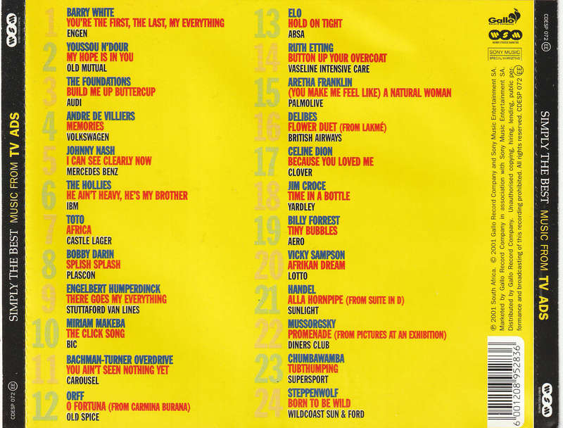 Various - Simply the Best TV AD's CD