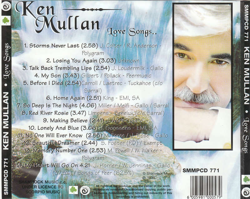 Ken Mullan - Love Songs CD