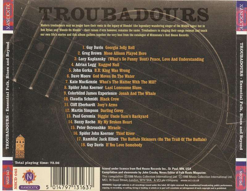 Various - Troubadours - Essential Folk, Blues & Beyond CD Import
