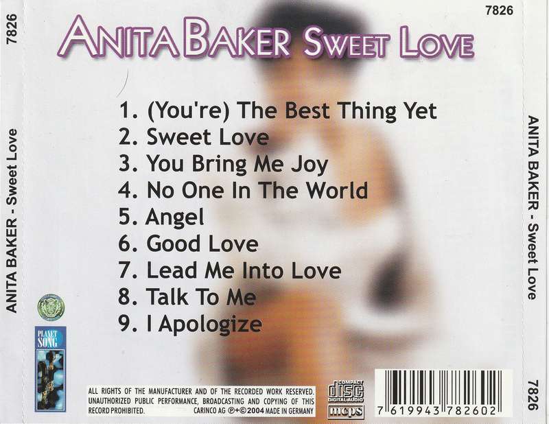 Anita Baker - Sweet Love CD Import