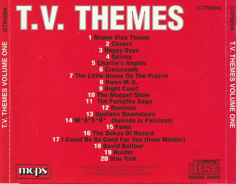 T.V. Themes Volume One & Two Double CD Set