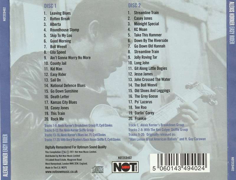 Alexis Korner - Easy Rider (Cool, Calm & Collected... Founding Father of British Blues) Double CD