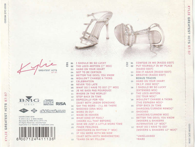 Kylie Minogue - Greatest Hits 87-97 Double CD