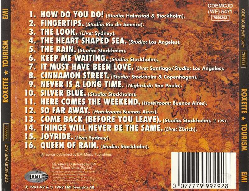 Roxette - Tourism CD
