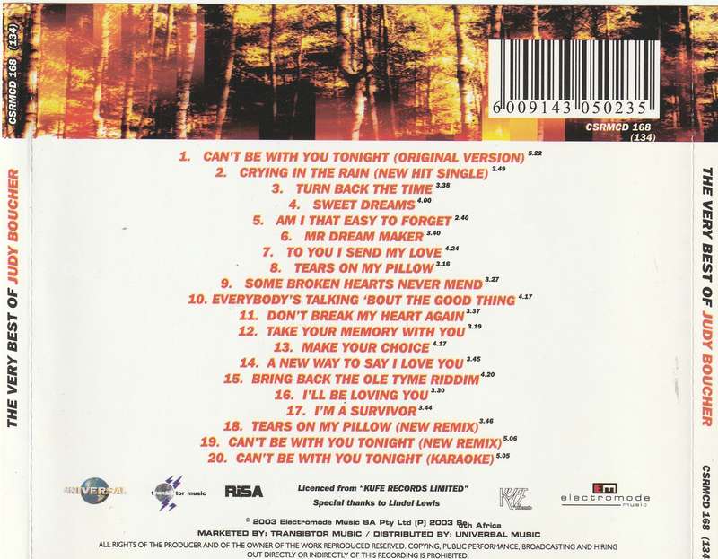 Judy Boucher - Very Best of CD