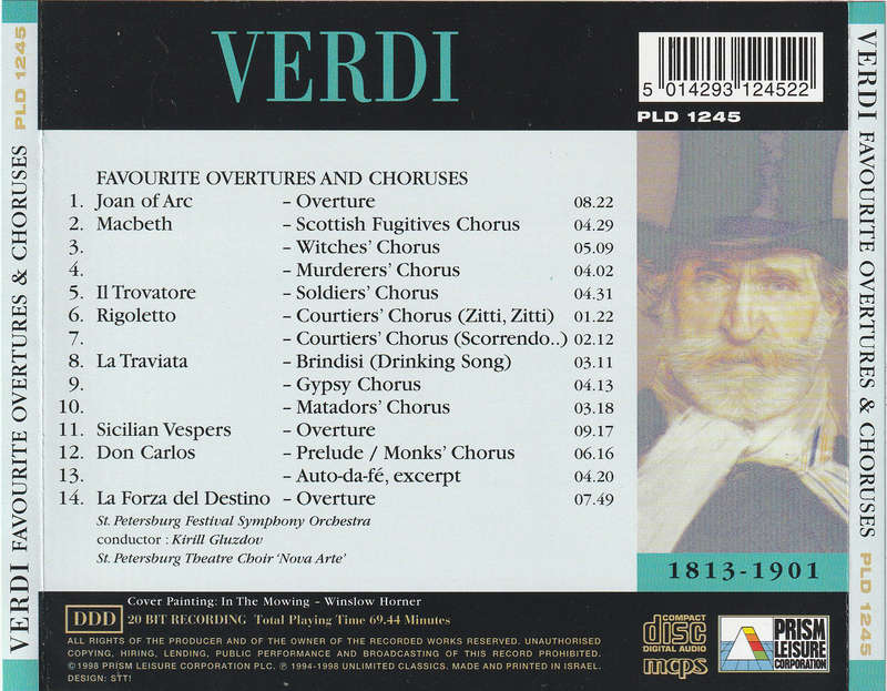 Verdi, St. Petersburg Festival Symphony Orchestra, Kirill Gluzdov - Favourite Overtures & Choruses