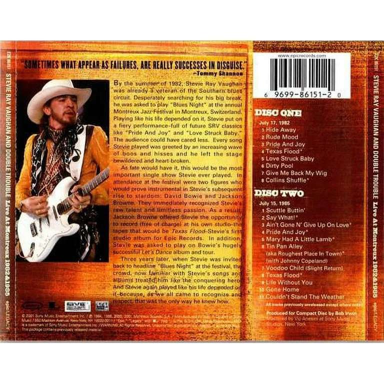 Stevie Ray Vaughan & Double Trouble - Live At Montreux 1982 & 1985 Double CD Import