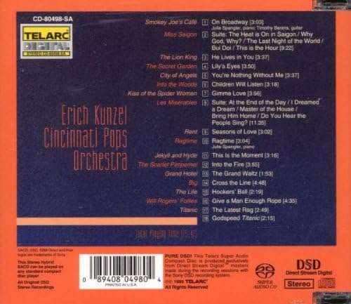 Erich Kunzel, Cincinnati Pops Orchestra - On Broadway CD Import