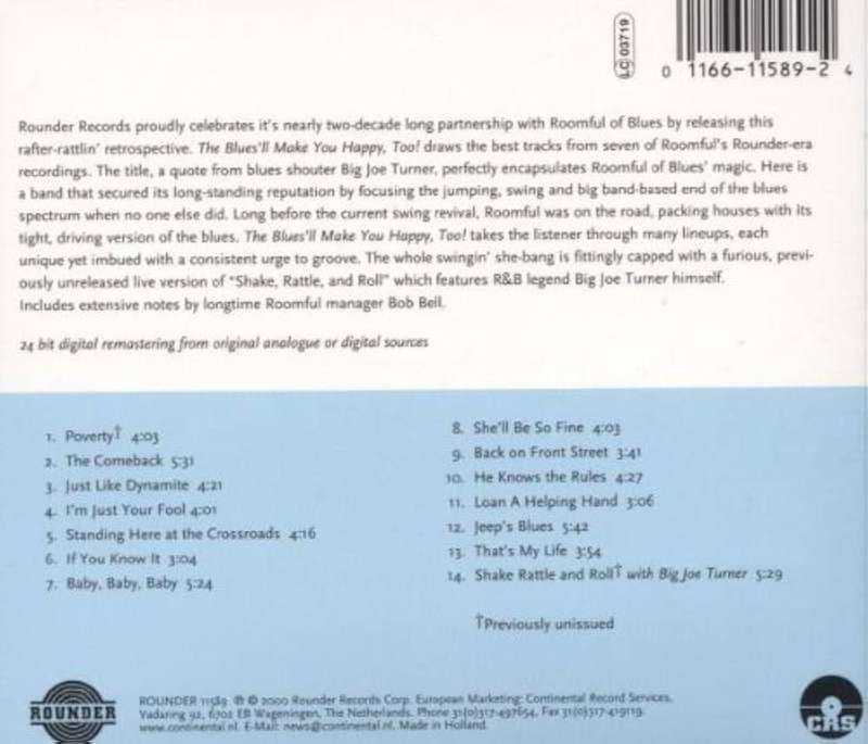 Roomful of Blues - Blues'll Make You Happy Too CD Import Digipak