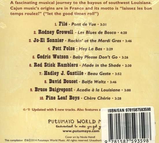 Putumayo Various - Cajun CD Import