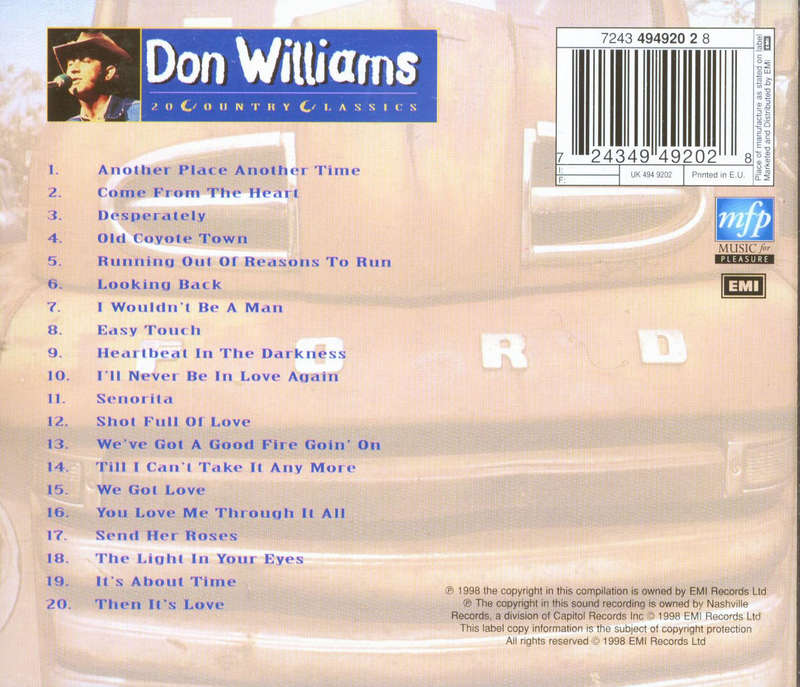 Don Williams - 20 Country Classics CD Import