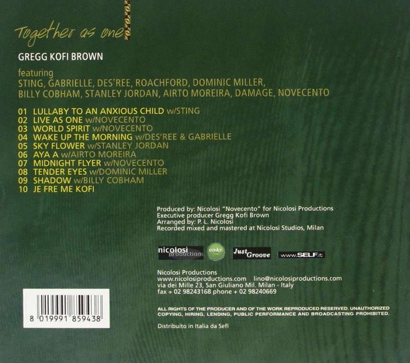Gregg Kofi Brown - Together As One CD Import