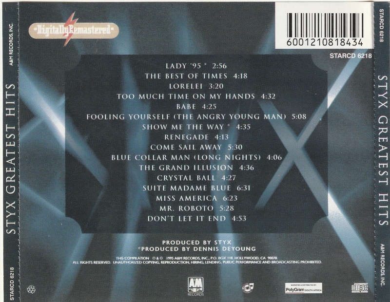 Styx - Greatest Hits CD