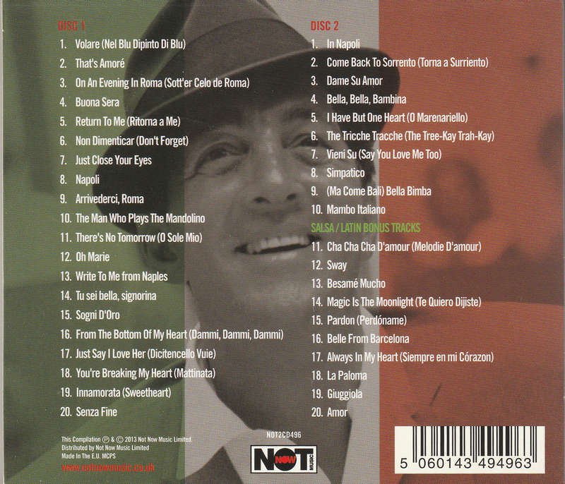 Dean Martin - Italian Love Songs Double CD Import