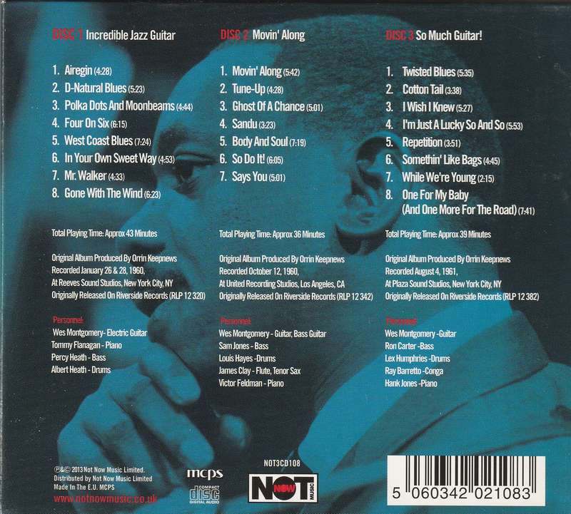 Wes Montgomery - Incredible Jazz Guitar 3x CD Import