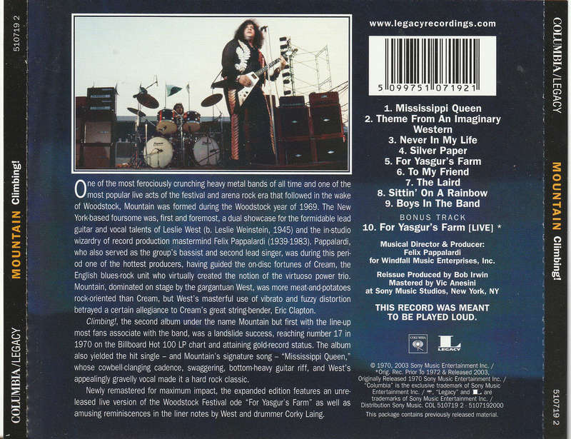 Mountain - Climbing! CD Import