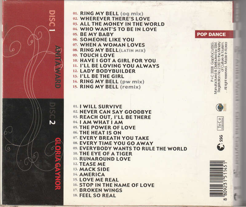 Anita Ward vs Gloria Gaynor Double CD Import
