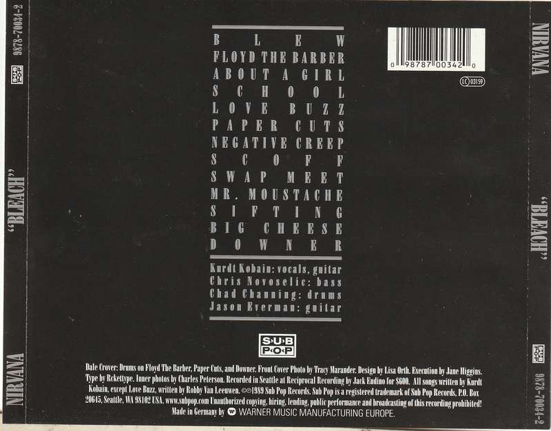 Nirvana - Bleach CD Import