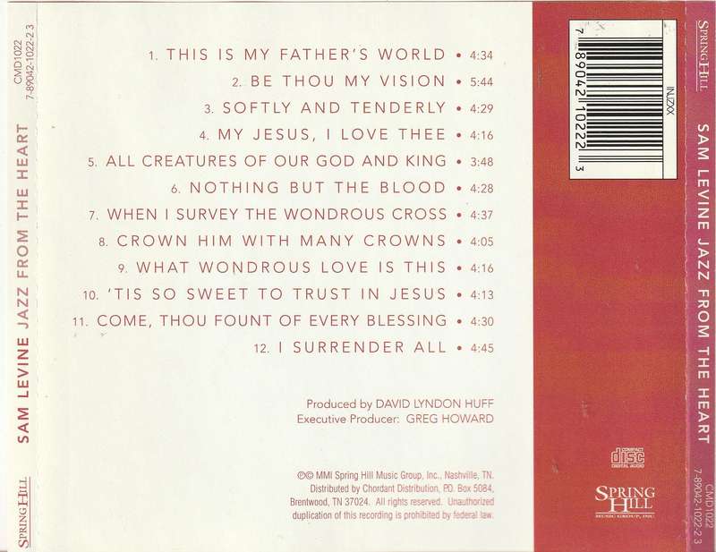 Sam Levine - Jazz From The Heart CD Import