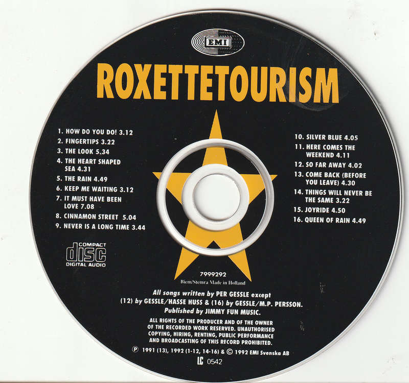 Roxette - Tourism CD