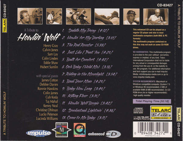 Various - A Tribute To Howlin' Wolf CD Import