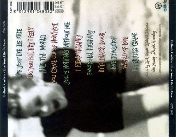 Belinda Carlisle  Live Your Life Be Free CD Import